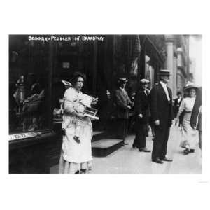 Female Peddler on Broadway in New York Photograph   New York, NY 