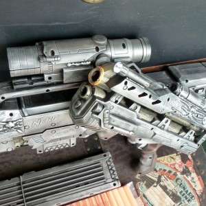   shot gun NERF LONGSHOT CS 6 Zombie HALO Soft Darts Toy rifle+ GOGGLES