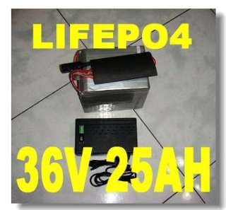 36V 25AH LIFEPO4 BATTERY electric bicycle BIKE scooter  