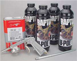 Raptor Bed Liner  U POL (Free Gun)  Black  