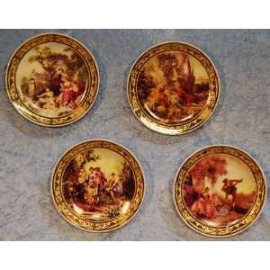  Three Star Porcelain Decorative Wall Plates, Set of 4 