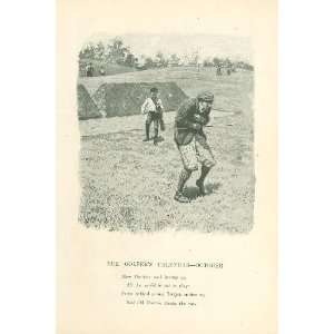    1900 A B Frost Print Golfers Calendar October 