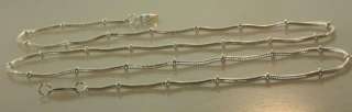 silver plated 20 beaded snake chain necklace 7g vintage estate 2.66mm 