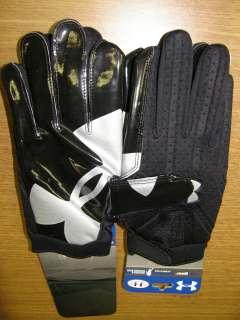   Possession ColdGear Football Receiver Gloves, Black/Silver  