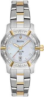 Bulova Marine Star Diamond Stainless Steel Womens Watch 98R118  
