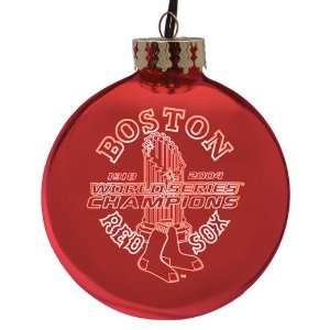  Boston Red Sox Mlb Glass Baseball Ornament (3) Sports 