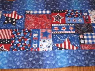 Handmade Patriotic quilted Table Runner 4th of July  