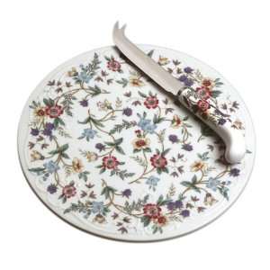  *andrea By Sadek Wild Flowers Round Cheese Board & Knife 