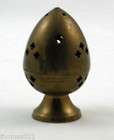 vintage brass incense burner for cones lidded pot nice egg
