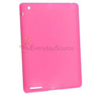 new generic silicone skin case compatible with apple ipad 2 hot pink 