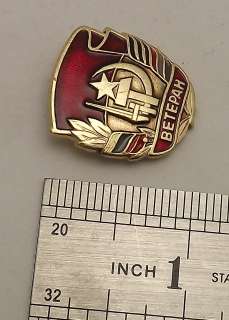   Russian Soviet Military Hammer And Sickle Enamel Hat Pin  