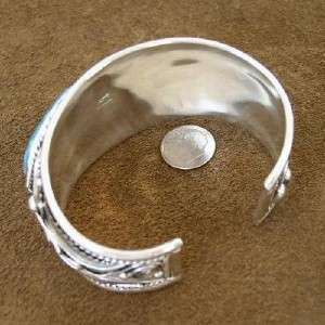 Big Boy Navajo Indian Turquoise Silver Cuff Bracelet  
