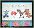   FOR New BABY Bear TOY Bunny Horse VERSE Unused SHOWER Greeting CARD