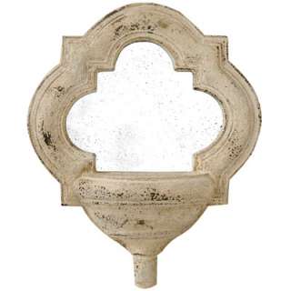 Antique Look Wall Sconce Wall Mirror Ivory 24H   73201  