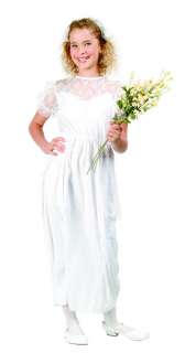 NEW CHILDS BRIDE WEDDING WHITE DRESS HALLOWEEN COSTUME  