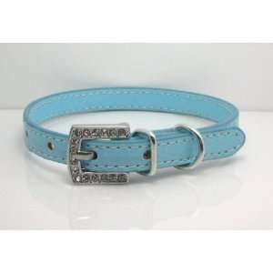   Blue Swarovski Grade Crystal Collar for Cat/dog with Diamante Buckle