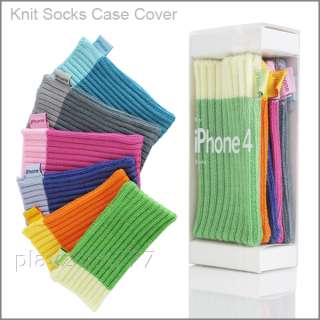 New 6 Color Knit Socks Case Cover for Apple iPhone 4 4s 3Gs iPhone4 