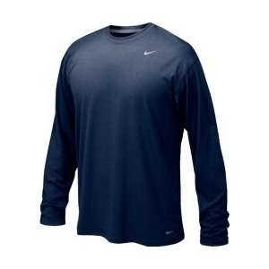  Nike 384408 Legend Dri Fit Long Sleeve Tee   Navy Sports 