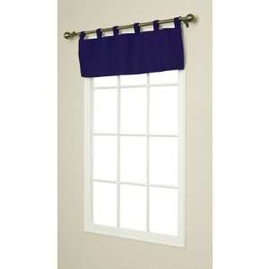 Thermalogic Insulated Solid Color Tab Top Valance in Navy 