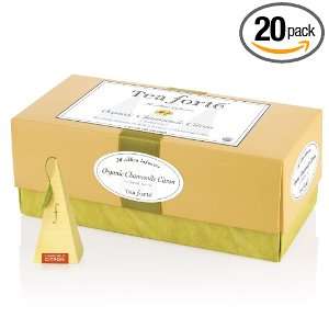 Tea Forte Ribbon Box   20 Silken Pyramid Infusers   Organic Chamomile 