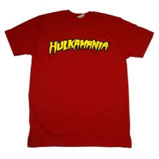 Hulkamania Hulk Hogan Pro Wrestling WWF Retro Red T Shirt Brand New 