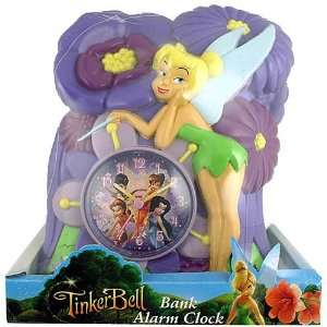  Disney Fairies Tinkerbell Bank and Alarm Clock Toys 