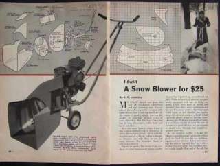 Snow Blower PLANS 16 Snowblower HowTo build from scrap  