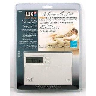 Lux TX1500E Smart Temp Programmable Thermostat by Lux