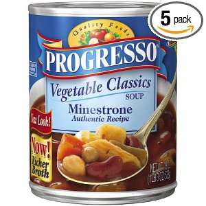 Progresso Vegetable Classics Minestrone Soup, 19 oz. 5 pak