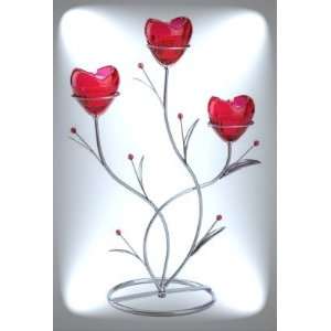   RED HEART TULIP CANDLE WEDDING CENTERPIECES 15 TALL 
