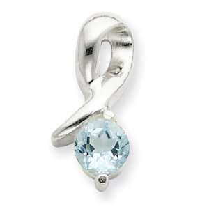    Sterling Silver Blue Topaz Pendant West Coast Jewelry Jewelry